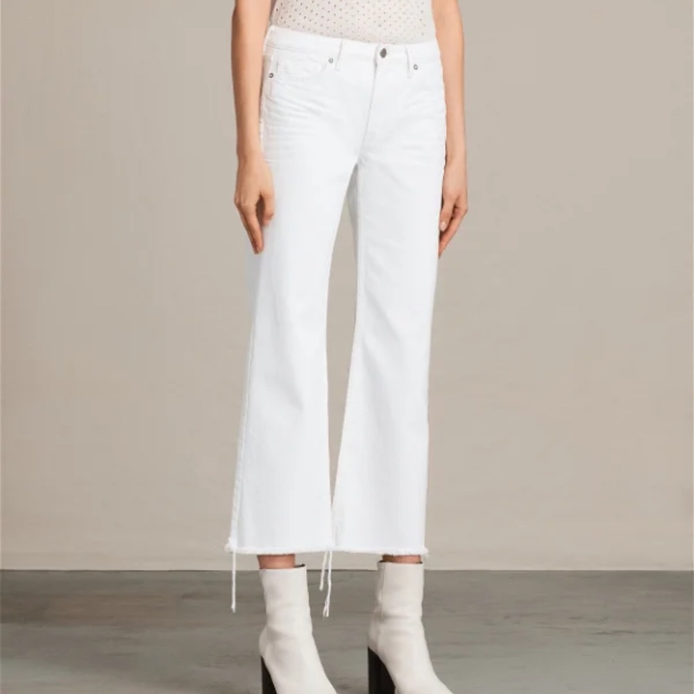 All Saints Belle cropped flare jeans 26 New - Picture 15 of 16